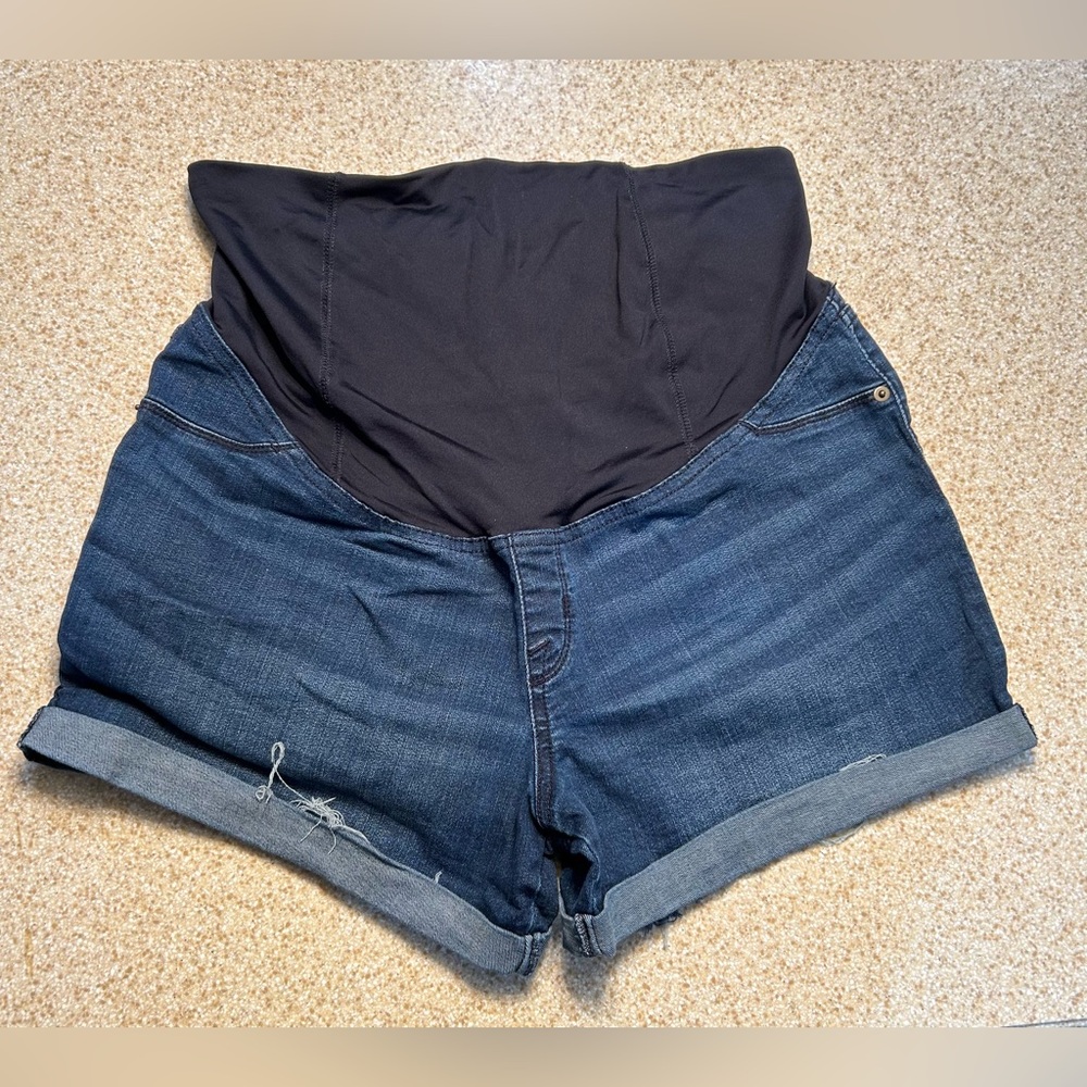 Isabel maternity midi short - size 14 - blue jeans